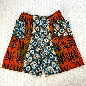 Ankara Shorts African Print Women's Drawstring Shorts Ethnic Colorful